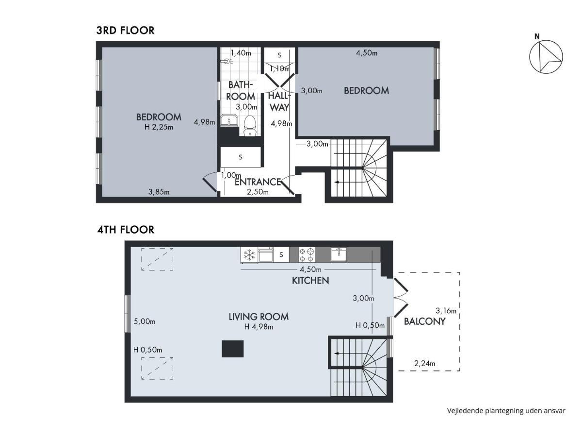 Sanders Main - Endearing Two-Bedroom Duplex Apartment With A Balcony Next To Magical Nyhavn コペンハーゲン エクステリア 写真